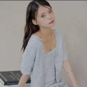 새상품 가격표 포함 9570엔 Chico 라이트 그레이 팬시 얀 가디건