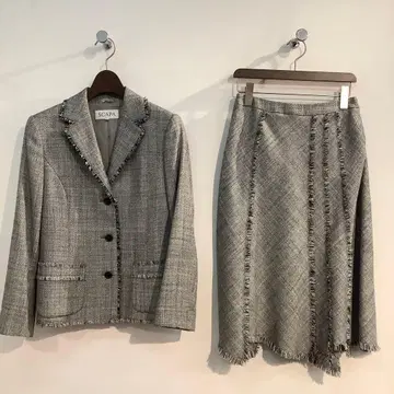 SCAPA 스캐파 울 혼방 셋업 트위드 울 실크 사이즈 38