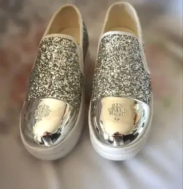 루디 실버 글리터 슬립온