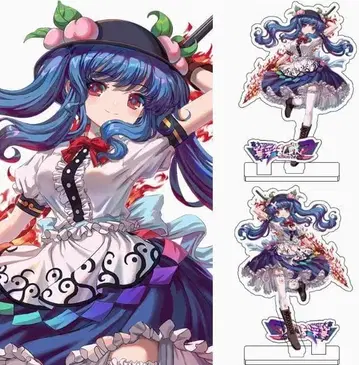 동방 프로젝트 아크릴 스탠드 리버서블 인쇄 보로 그림 히나나이 텐시