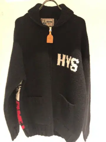 HYSTERIC GLAMOUR 풀 집업 가디건 블랙 니트 인기 패턴