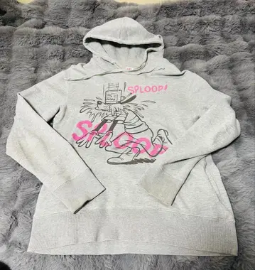 BEAMS HEART 디즈니 후드티 그레이