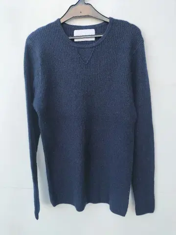 ESTNATION 캐시미어 100% 니트 서멀 스웨터 네이비