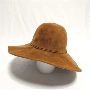 샤포 블랑 브라운 와이드 챙 햇 여배우 모자