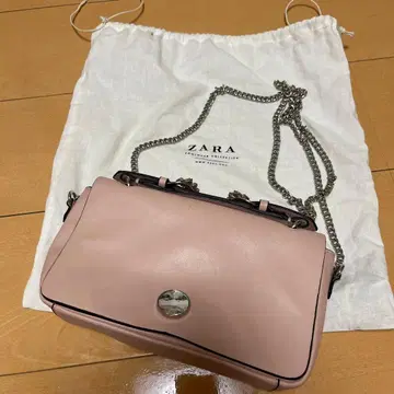 ZARA 핑크 가죽 숄더백 수납 가방 포함