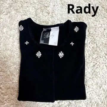 Rady 가디건 비쥬 장식 블랙