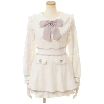 LIZLISA 리즈리사 레이스 셋업 화이트