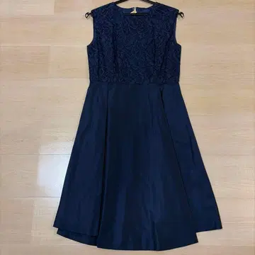 ESTNATION 네이비 플레어 스커트 원피스 36