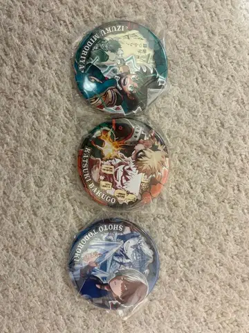 미도리야 이즈쿠 바쿠고 카츠키 토도로키 쇼토 캔뱃지 3개 세트