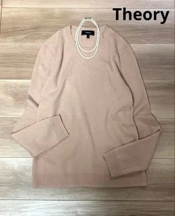 새상품급 띠어리 KARENIA 캐시미어 100 니트 핑크 베이지 S