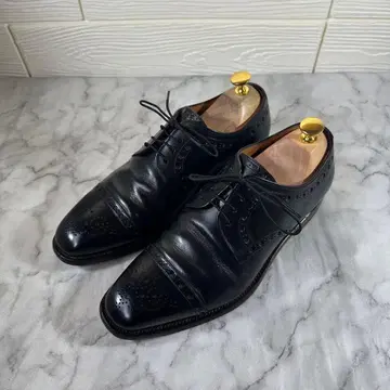 SCOTCH GRAIN 블랙 가죽 스트레이트 팁 25cm