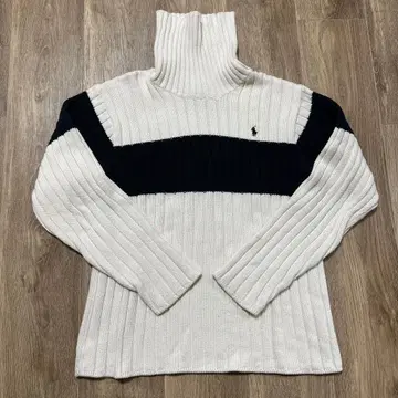 폴로 랄프 로렌 터틀넥 스웨터 화이트