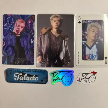 MAZZEL 타쿠토 캔뱃지 트레이딩 카드 사인 스티커