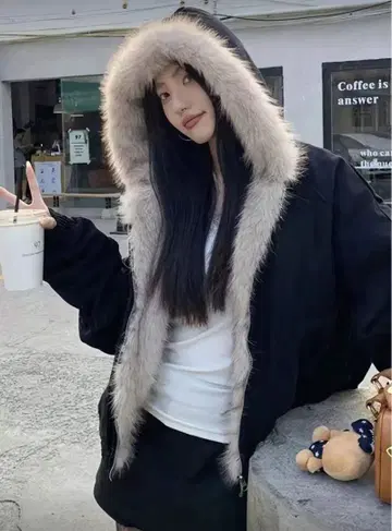 SHEIN 퍼 자켓 그런지 y2k 다운 자켓 아우터