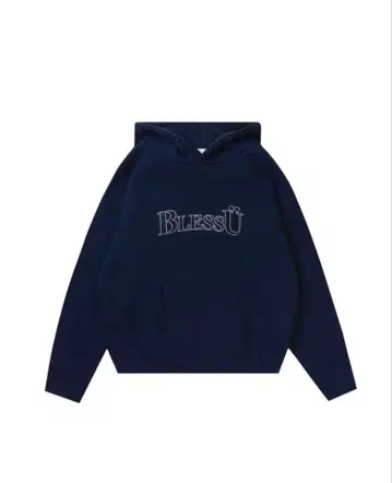 BlessU 네이비 후드티