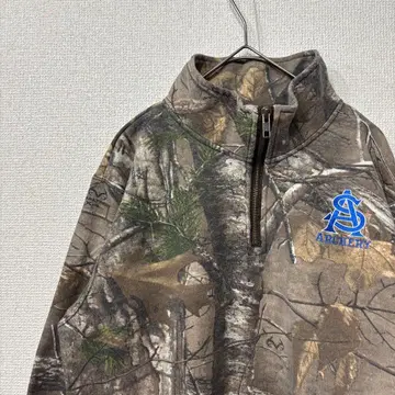 러셀 맨투맨 하프 지퍼 리얼트리 미국 빈티지 의류 S 3487