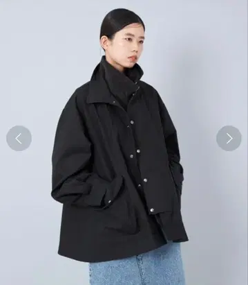 CITEN 스탠드 카라 레이어 코트