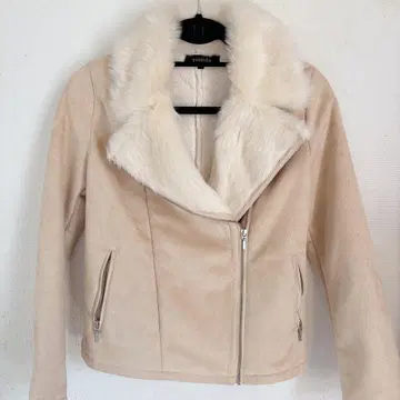 새상품급 리엔다 스웨이드 퍼 라이더 자켓