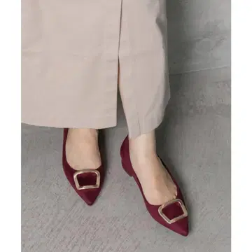 [란다] 스트레스 프리/소프트 골드 파츠 플랫 펌프스