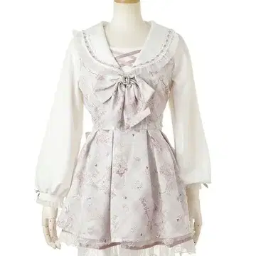 LIZLISA 리즈리사 Sewing Bear 패턴 셋업 핑크