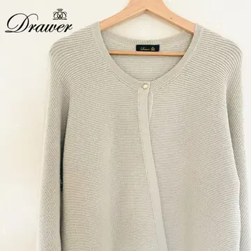 Drawer 드로어 페일 그린 고급 코튼 가디건 프리 사이즈