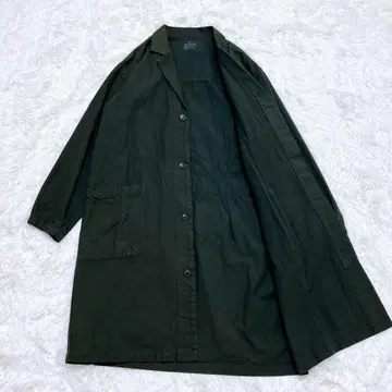 무인양품 스텐카라 코트 면 100% 카키 XXS-XS