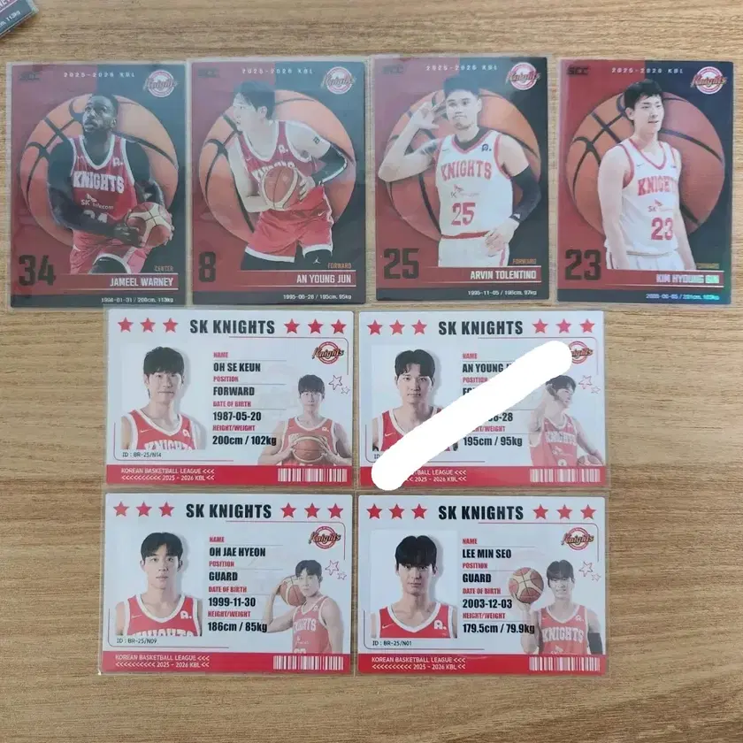 KBL K-League Card Seoul SK ID Holo Ahn Youngjun Oh Segeun Lee Minseo Oh ...