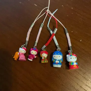 헬로키티 피규어 스트랩 5개 세트