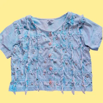 80s 90s 구제 의류 T셔츠 스터드 인도산 가디건 귀여운