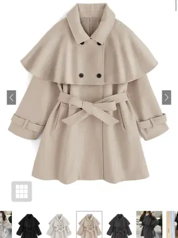 그레일 GRL 2way 케이프 세트 코트 베이지