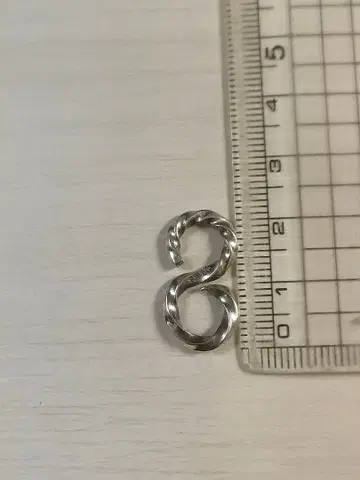 실버 925제 트위스트 디자인 S자 부품 후크 지갑 체인용 2.2cm