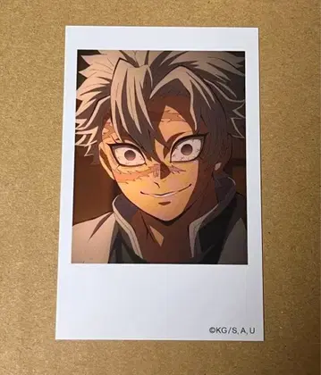 시나즈가와 사네미 폴라로이드풍 브로마이드 기둥 카페 귀멸의 칼날