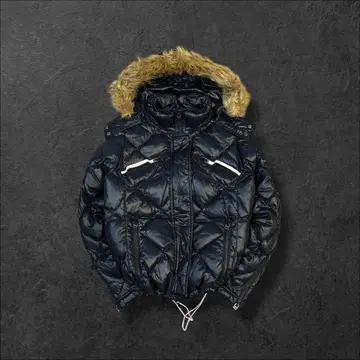 00s archive 퍼 다운 자켓 y2k 헤이세이 그런지 시크 스타일