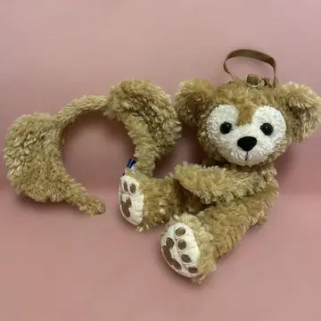 도쿄 디즈니 리조트 더피 머리띠 봉제 인형 스트랩 파우치