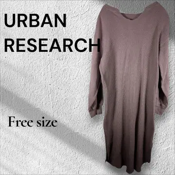 어반 리서치 와플 롱 원피스 면 100% 프리 사이즈 V 넥