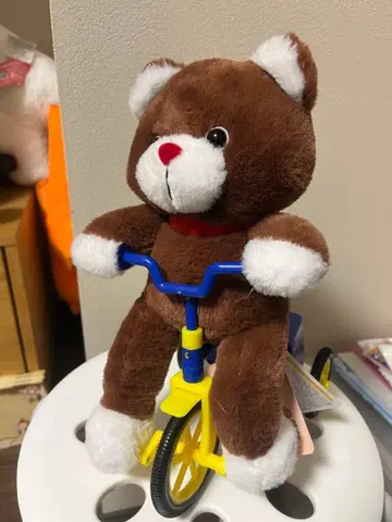 자전거를 탄 곰 봉제 인형 약 30cm
