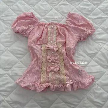 LIZ LISA 계 프린세스 퍼프 슬리브 상의