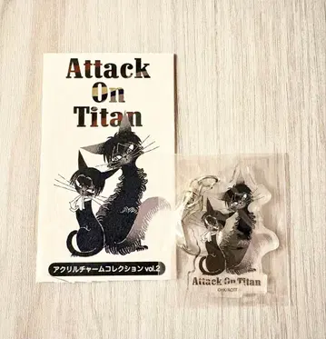 진격의 거인 블랙 고양이 디자인 아크릴 키링 엘렌 리바이