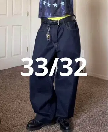 gap 슈퍼 배기 데님 33/32