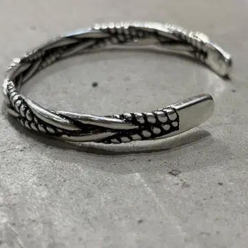빈티지 실버 925 뜨개질 뱅글 팔찌 각인 중후함