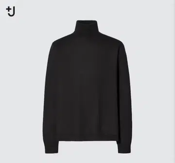 UNIQLO +J 캐시미어 100% 터틀넥 스웨터 블랙 L