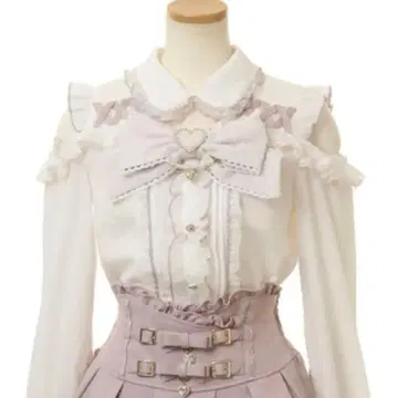 LIZLISA 리즈리사 BIG 리본 오픈 숄더 블라우스 핑크