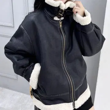 INGNI 보아 무스탕 B-3 블랙