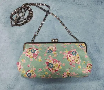 한나리 kyoto 꽃무늬 가마구치 숄더 파우치 백