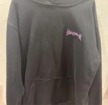 SupplieR 블랙 XL 후드티
