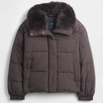 GAP 퍼 달린 브라운 다운 자켓