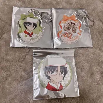 꿈빛 파티시엘 아크릴 키링 캔뱃지 안도 치노스케 캐러멜
