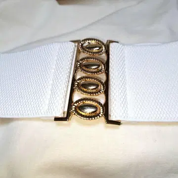 33 화이트 벨트 골드 버클