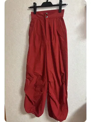 MOUSSY 하이웨스트 레드 팬츠 카고 팬츠
