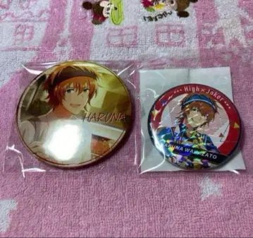아이돌 마스터 SideM 캔뱃지 2개 세트 와카사토 하루나